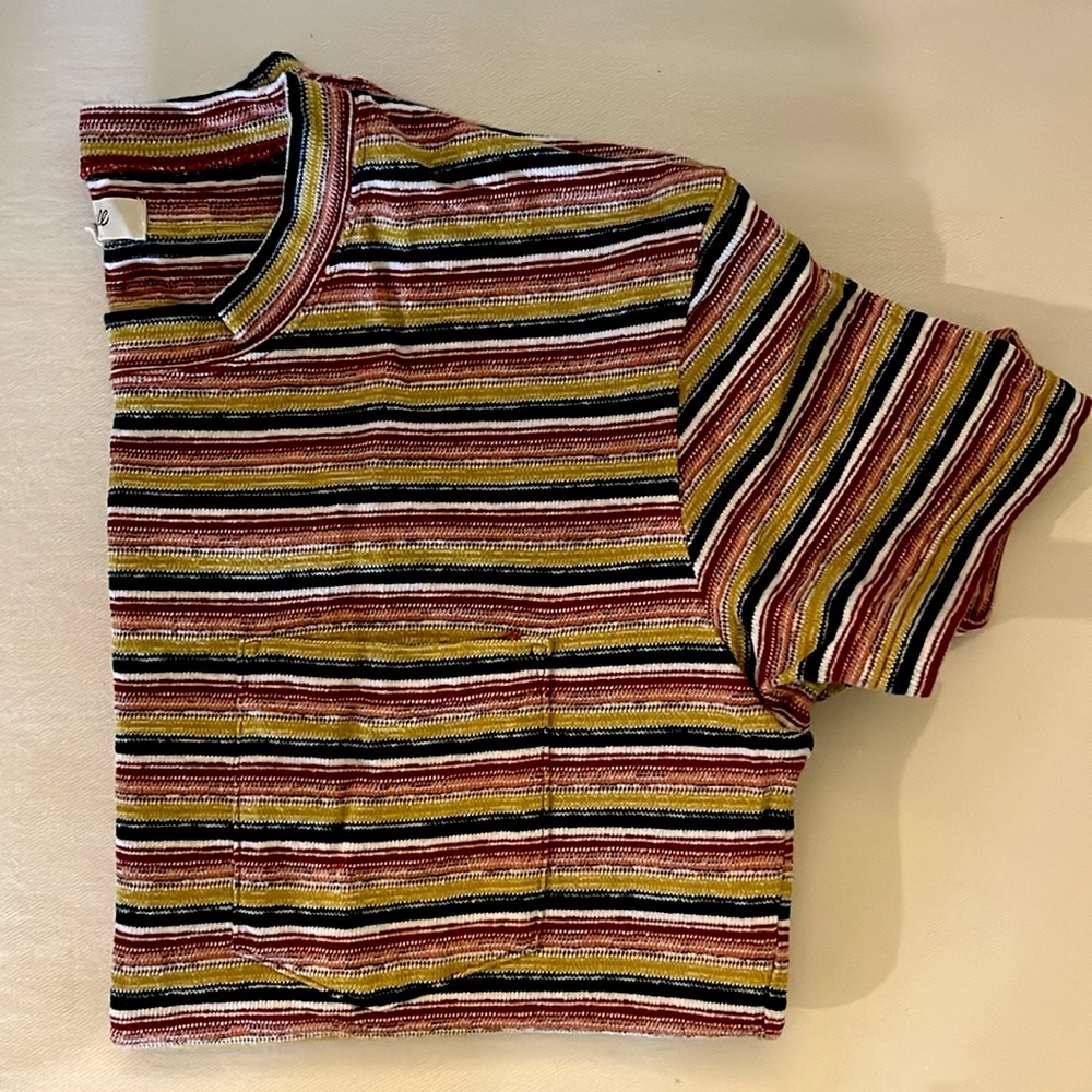 Madewell Striped Short Sleeve Cropped T-Shirt